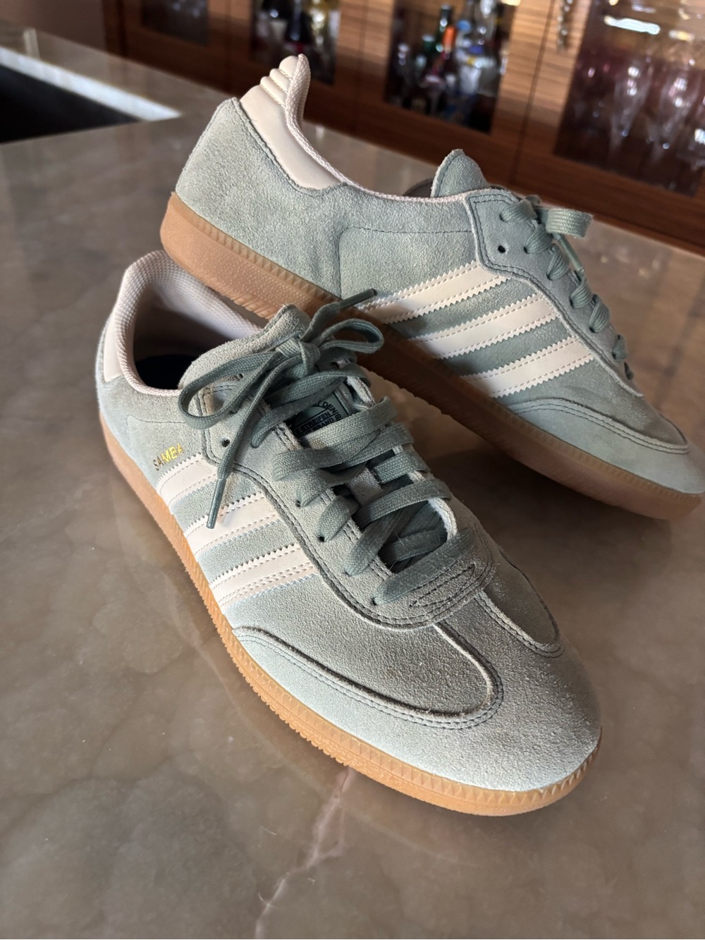 Men’s Adidas Adv Samba Light Blue/Gray Suede Sneaker Sz 10